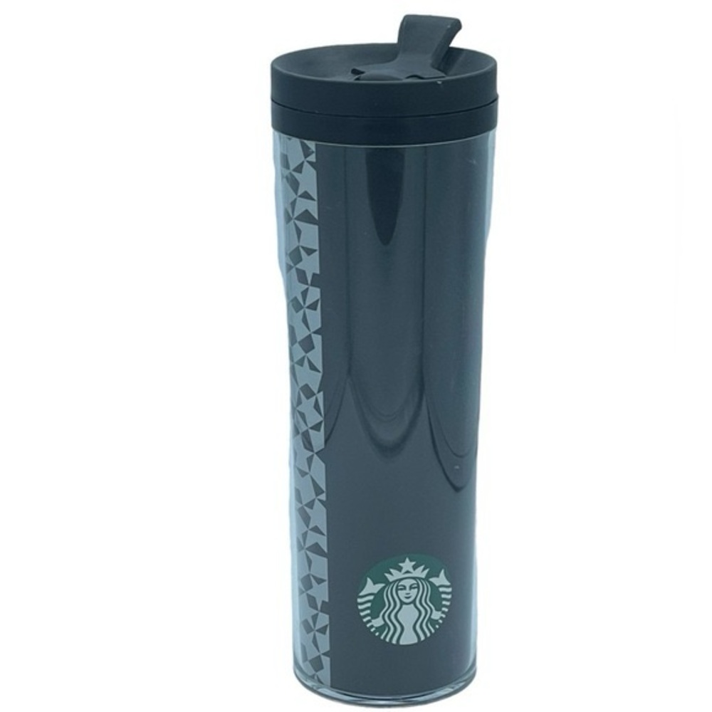 STARBUCKS 2011 20oz traveller cup black silver stars